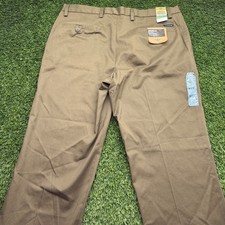 NWT Dockers Flat Front Dress Pants Mens 36x30 Brown Work Casual Straight Fit picture