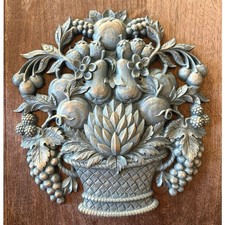 VTG 1966 Syroco Fruit Basket Wall Plaque 5260-B Mid Century Hollywood Regency picture