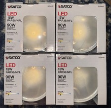 Satco S29440 - 15 Watt PAR38 LED Light Bulbs - 2700K - 4 Pack (New) picture