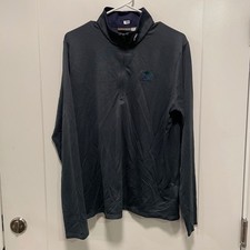 KJUS Ashton Midlayer Half-Zip Pullover Mens 52 L Grey Navy Golf K00149 UPF 50+ picture