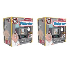 2 PACK Tiny TV Classics Family Guy Edition Real Working Mini Television picture