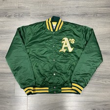 Vintage 1980S Starter Oakland Athletics Satin Jacket XL Rare Men’s Green MLB picture
