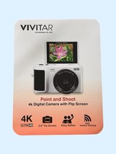New Vivitar 4K Ultra HD Digital Camera WiFi 2.8” Flip Selfie Screen 44MP 32GB picture