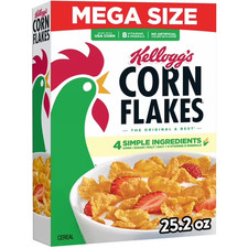Kellogg's Corn Flakes Original Breakfast Cereal, 8 Vitamins and Minerals,25.2 oz picture