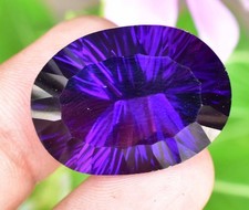 Untreated Natural Purple African Amethyst 41.95 CT Certified Oval Loose Gemstone picture