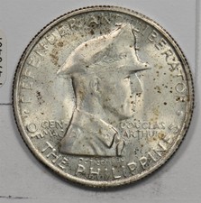 Philippines 1947-S 1 Peso Silver CH BU++ Douglas MacArthur P490451 combine shipp picture