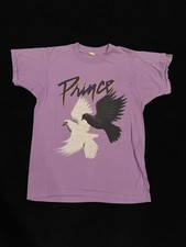 VTG 80s Original Prince and The Revolution Tour Concert Promo Shirt Lavender Med picture