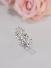 3.50 Ct Heart Shape Natural Diamond Bridal Wedding Band 950 Platinum Size 6 7 8 picture