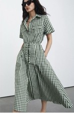 Zara Gingham Check Shirt dress, size small, ZW collection picture