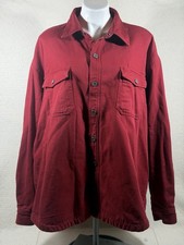Duluth Hanger Bender Fire Hose Shirt Jacket Mens 2XL Red Canvas Shacket 31500 picture