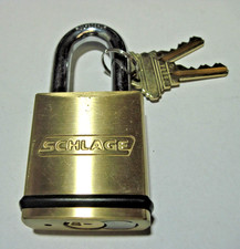 6 Schlage Commercial KS43D2300 Brass Padlocks 1-1/2