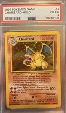 Pokémon Charizard Holo 4/102 1999 Pokémon Game PSA 4 English WOTC picture