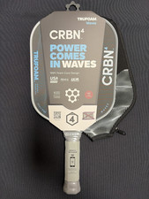 NEW CRBN 4 TruFoam Waves Aerocurve Pickleball Paddle w/ Free Cover, Carbon Fiber picture