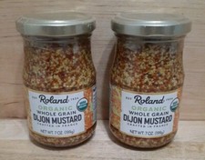 2CT: ROLAND ORGANIC WHOLE GRAIN DIJON MUSTARD 7oz Crafted in FRANCE o trans fat picture