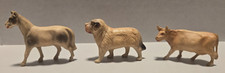 Vintage Celluloid Toys Farm Animals Hollow Body St Bernard Horse Cow Made In USA picture