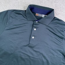 KJUS Polo Shirt Mens Medium Green Houndstooth Ashton Sugarloaf Golf Performance picture