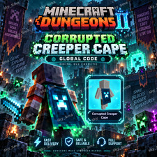 Minecraft Dungeons II Corrupted Creeper Cape – Dungeons II Exclusive Cosmetic picture