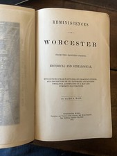 Reminiscences of Worcester… Historical and Genealogical (Fold Out Map) picture