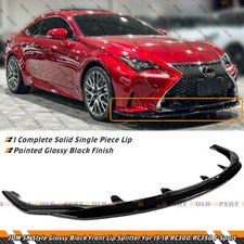 For 2015-18 Lexus RC300 RC350 F-Sport JDM SK Style Gloss Black Front Bumper Lip picture