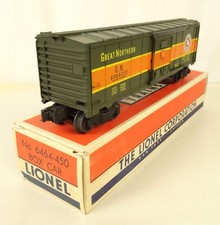 LIONEL POSTWAR 6464-450 HIGH GRADE UNRUN GREAT NORTHERN BOX CAR W/ GREAT OB picture