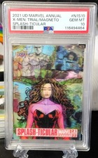 X-Men: Trial MAGNETO - 2021 Upper Deck💥 Marvel *Splash-Ticular* #N1S10 🔥PSA 10 picture