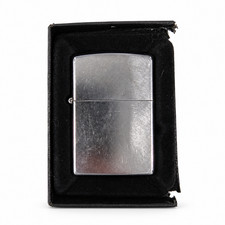Zippo Street Chrome Windproof Lighter New Made in USA Box Shows Damage picture