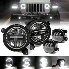 Halo LED Headlights Combo for Jeep Wrangler JL Gladiator 2018 19 2020 2021 2022 picture