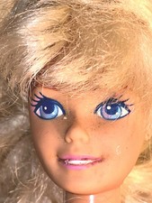 Vintage 1966 Mattel Barbie Blonde Blue Eyed Mayalasia Holes In Feet Doll picture
