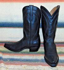 Womens Rujo The Abby Onyx Black Caravan Calfskin Cowboy Boots 8 M New in Box picture