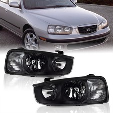 For 2001-2003 Hyundai Elantra Headlights Headlamps Replacement Pair Left+Right picture