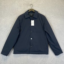 Reiss Men's Parker Insulated Overshirt Jacket Size Small Navy Blue New NWT picture