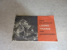 How To Operate Lionel Trains And Accessories. 1960. 62 Pages. picture