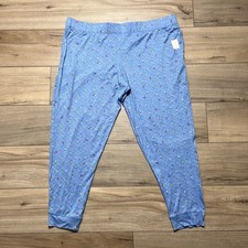 Secret Treasures Womens Floral Print Pull On Pajama Pants Size 2X (18W-20W) Blue picture