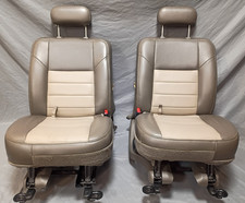 02-04 Ford Excursion Eddie Bauer 2nd Row Captain Bucket Seats LH RH Tan Gray OEM picture