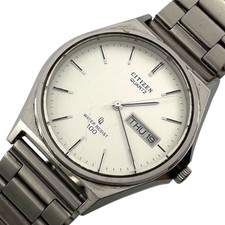 Citizen Fudo Quartz Watch 3Hand White Dial Used picture