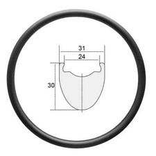Carbon All Road Bike Gravel Rim 700c 30*31mm Light Weight Clincher Wheel picture