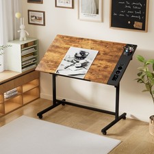 Drafting Table Adjustable Tilt Tabletop Art Craft Desk Home Office Study Work picture