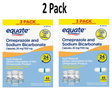 Equate Omeprazole and Sodium Bicarbonate 20 mg/1100 mg, Acid Reducer (2 Pack) picture
