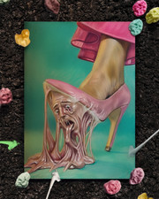 ACEO Original Colored Pencil Art Print - Stuck (2.5 in. x 3.5 in.) picture