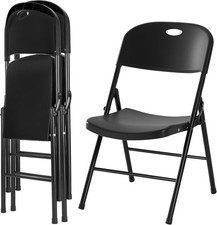  2-Pack Heavy Duty Plastic Folding Chair, 450 lbs Capacity Foldable Chairs picture