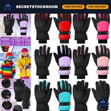 6 Pairs Kids Winter Snow Gloves Waterproof Thermal Warm Mittens for Outdoor Fun picture