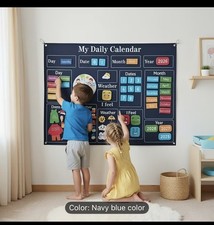 My First Daily Calendar-Preschool Classroom Must Haves, Circle Time Navy Blue  picture
