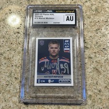 Matvei Michkov Signed Autographed 2021-22 KHL Sticker Rookie Flyers CGC JSA picture