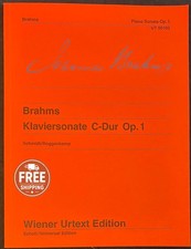 Brahms Piano Sonata Op 1 C Major Piano Sheet Music Wiener Urtext UT 50102 picture