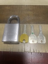 ABUS 83TI/45 Titalium padlock with Evva 4ks core Never Used LN picture