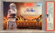 2024 Topps Midnight - Rookie Horizon Signatures Brock Bowers #RHS-BB Dusk /75 picture
