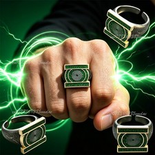 Green Lantern Ring Metal Corps Cosplay Prop DC Costume Collectible Accessory picture
