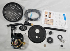 Matte Black Rain Shower System Set 9 inch Shower Head Handheld Sprayer Wall Moun picture