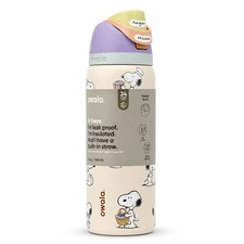 Custom Cream Snoopy Owala FreeSip Water Bottle – 32 oz picture