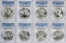 1986-2026 American Silver Eagles Complete 42 - Coin Set Each Graded PCGS MS69 picture